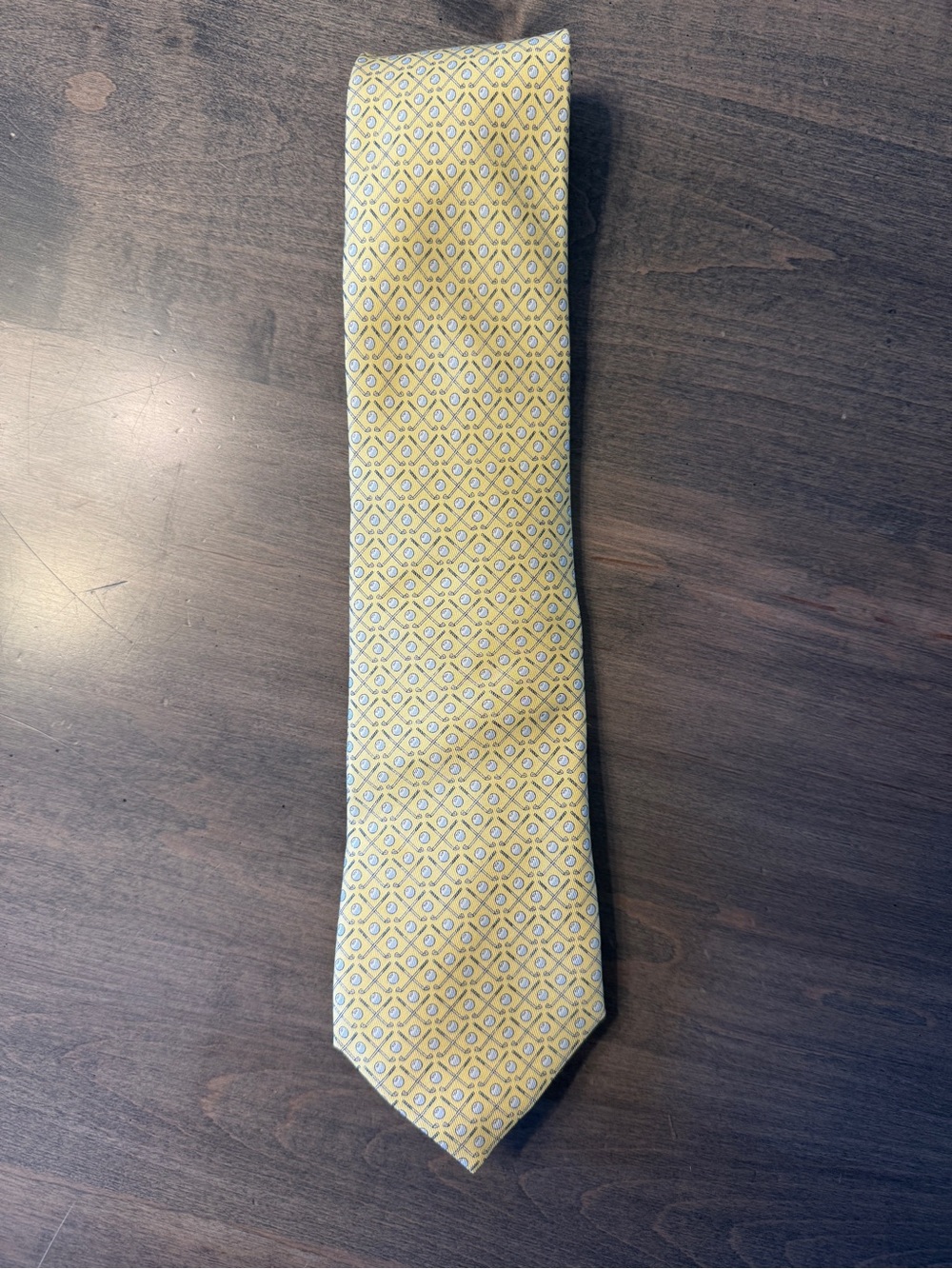 Vineyard Vines Yellow golf print Men's Tie